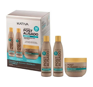 KATIVA POST ALISADO 3 SET AFTER KERATIN HAIR STRAIGHTENING 750ML