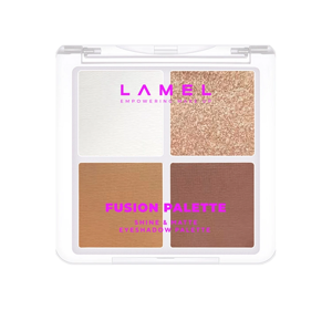 LAMEL COSMETICS FUSION EYESHADOW PALETTE 402 BROWN 7G