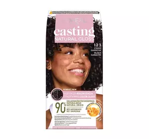 LOREAL CASTING NATURAL GLOSS SEMI-PERMANENT HAIR DYE 123 BLACK GANACHE