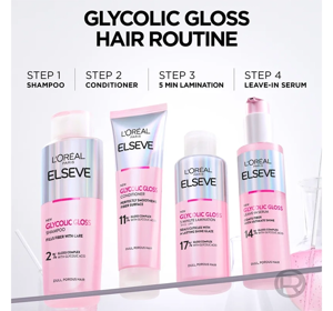 LOREAL ELSEVE GLYCOLIC GLOSS SHAMPOO FOR DULL AND POROUS HAIR 200ML