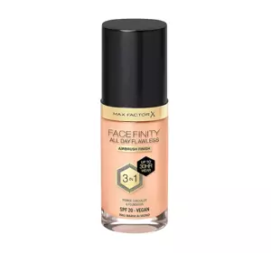 MAX FACTOR FACEFINITY ALL DAY FLAWLESS 3IN1 VEGAN FOUNDATION N45 WARM ALMOND 30ML 