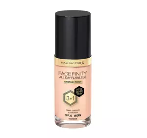 MAX FACTOR FACEFINITY ALL DAY FLAWLESS 3IN1 VEGAN FOUNDATION N55 BEIGE 30ML 