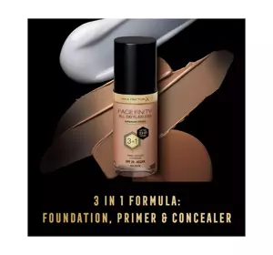 MAX FACTOR FACEFINITY ALL DAY FLAWLESS 3IN1 VEGAN FOUNDATION N55 BEIGE 30ML 