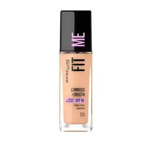 MAYBELLINE FIT ME LUMINOUS + SMOOTH FOUNDATION 125 NUDE BEIGE 30ML 