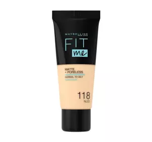 MAYBELLINE FIT ME MATTIFYING FOUNDATION 118 NUDE