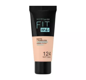 MAYBELLINE FIT ME MATTIFYING FOUNDATION 124 SOFT SAND 