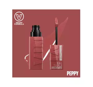 MAYBELLINE SUPERSTAY VINYL INK VINYL LIPSTICK 115 PEPPY 4.2ML