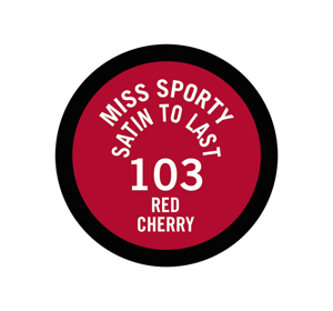 MISS SPORTY COLOR TO LAST SATIN LIPSTICK 103 Red Cherry 4G