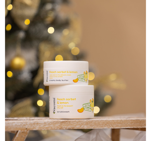 NACOMI PEACH SORBET & LEMON GIFT SET BODY BUTTER + BODY SCRUB