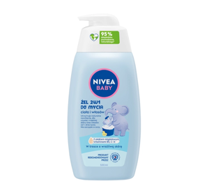 NIVEA BABY 2IN1 BODY AND HAIR WASH WITH PUMP 500ML