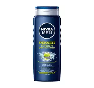 NIVEA MEN POWER FRESH SHOWER GEL FOR MEN FOR BODY FACE AND HAIR 500ML