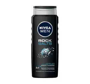 NIVEA MEN ROCK SALT SHOWER GEL WITH SALT FOR FACE HAIR BODY 500ML