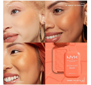 NYX PROFESSIONAL MAKEUP BUTTERMELT COMPACT BLUSH 03 SOONER THE BUTTA 5G