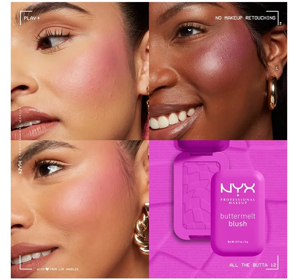 NYX PROFESSIONAL MAKEUP BUTTERMELT COMPACT BLUSH 12 ALL THE BUTTA 5G