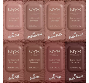 NYX PROFESSIONAL MAKEUP BUTTERMELT FACE BRONZER COMPACT 01 BUTTA CUP 5G