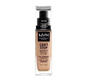 NYX PROFESSIONAL MAKEUP CAN'T STOP WON'T STOP FULL COVERAGE FOUNDATION 07.5 SOFT BEIGE 30ML