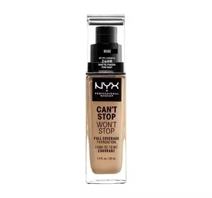 NYX PROFESSIONAL MAKEUP CAN'T STOP WON'T STOP FULL COVERAGE FOUNDATION 11 BEIGE 30ML