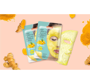 PUREDERM DEEP PURIFYING BUBBLE MASK TURMERIC