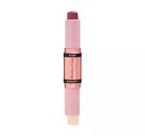 REVOLUTION BLUSH & HIGHLIGHT STICK MAUVE GLOW 4.3G