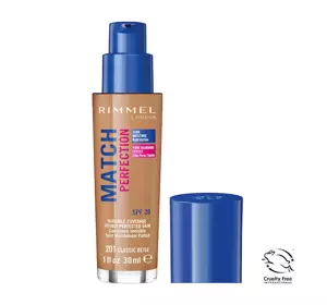 RIMMEL FOUNDATION MATCH PERFECTION NO. 201 NEW VERSION