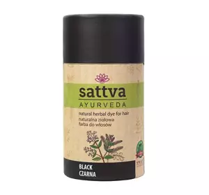 SATTVA AYURVEDA HENNA NATURAL HERBAL HAIR DYE COLOUR BLACK 150G