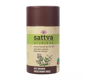 SATTVA AYURVEDA HENNA NATURAL HERBAL HAIR DYE COLOUR NUT BROWN 150G