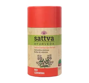 SATTVA AYURVEDA HENNA NATURAL HERBAL HAIR DYE COLOUR RED 150G