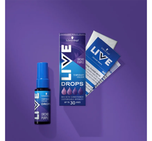 SCHWARZKOPF LIVE DROPS TEMPORARY HAIR COLOUR ORCHID PURPLE 30ML