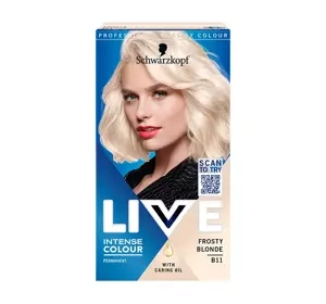 SCHWARZKOPF LIVE INTENSE COLOR PERMANENT HAIR DYE B11 FROSTY BLONDE