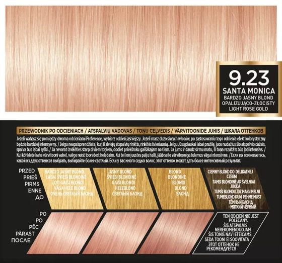 LOREAL RECITAL PREFERENCE PERMANENT HAIR DYE  9.23