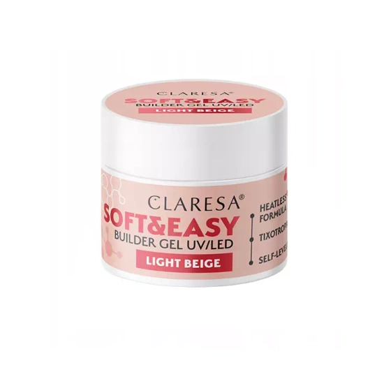 CLARESA SOFT & EASY BUILDER GEL UV/LED LIGHT BEIGE 12G