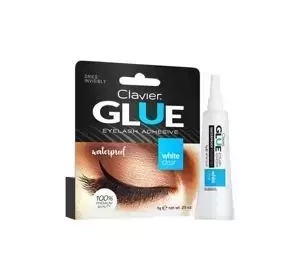 CLAVIER GLUE EYELASH ADHESIVE GLUE FOR FALSE EYELASHES WHITE CLEAR 7G