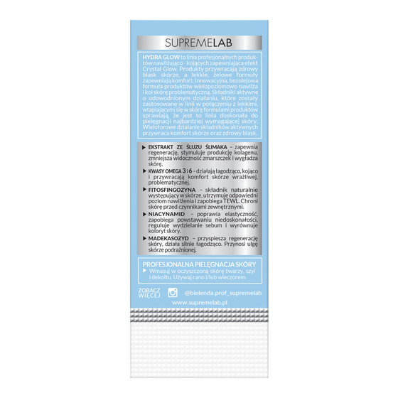 Click on photo to zoom it BIELENDA PROFESSIONAL SUPREMELAB HYDRA GLOW OIL-FREE HYDRATING HYDRO-CREAM WITH GLOW EFFECT 50ML