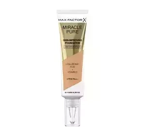 MAX FACTOR MIRACLE PURE SKIN-IMPROVING FOUNDATION 45 WARM ALMOND 30ML