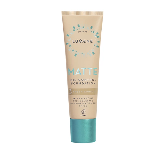 LUMENE MATTE CONTROL FACE FOUNDATION 3 FRESH APRICOT 30ML