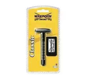 WILKINSON SWORD CLASSIC MEN'S RAZOR + BLADES 5 PCS