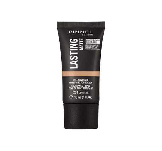 RIMMEL LASTING MATTE FOUNDATION 200 SOFT BEIGE 30ML