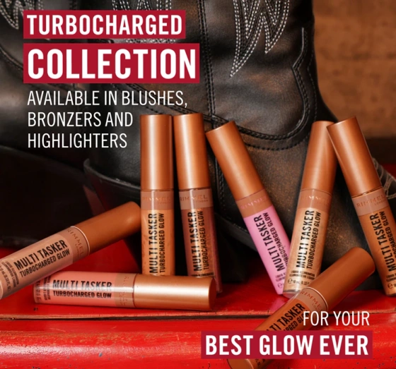 Rimmel Multi-Tasker Turbocharged Glow Liquid Illuminating Blush 002 Rosy Rebel 10ml