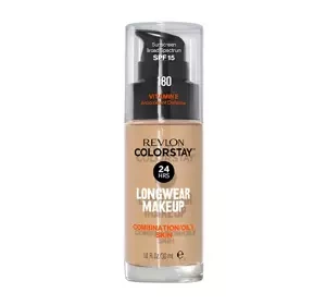 REVLON COLORSTAY FOUNDATION WITH VITAMIN E FOR OILY SKIN 180 SAND BEIGE 30ML