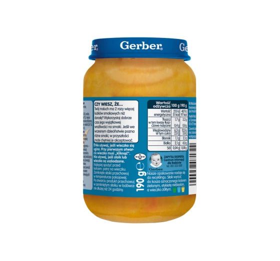 Gerber dinner after 6 months Chicken stew 190g