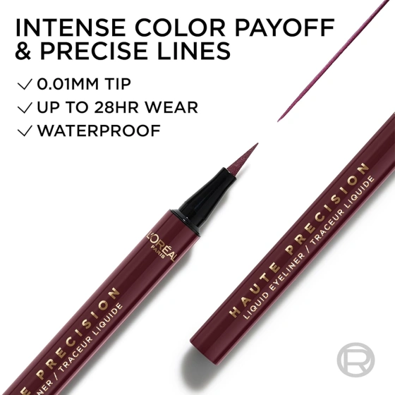 Click on photo to zoom it L'Oréal Paris Haute Precision Waterproof Liquid Eyeliner Pen 050 Burgundy Cashmere / Bordeaux Cashmere 1ml