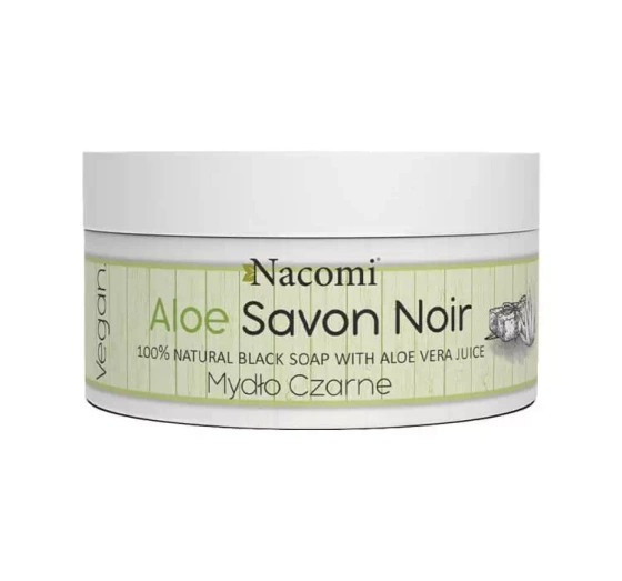 NACOMI SOAP BLACK SAVON NOIR ALOE 100% NATURAL 125G