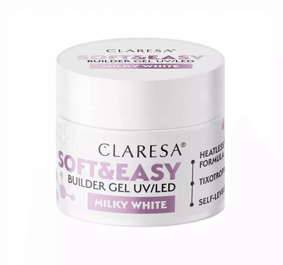 CLARESA SOFT & EASY BUILDER GEL UV/LED MILKY WHITE 45G