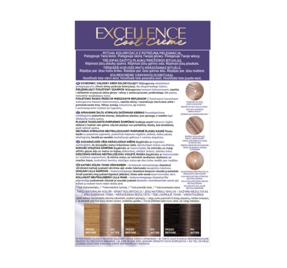 LOREAL EXCELLENCE COOL CREME 8.11 ULTRA ASH LIGHT BLONDE