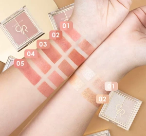 GOLDEN ROSE ICONIC BLUSH DUO 01 ROSE & NUDE 2x3G