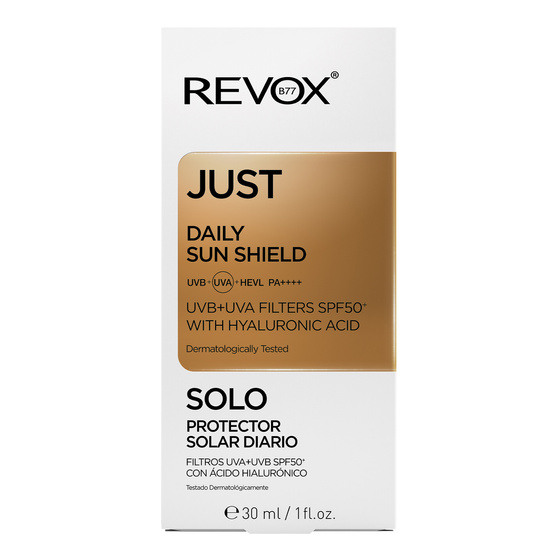 Revox B77 Just Daily Sun Shield UVB+UVA Filters SPF 50+ Face Cream with Hyaluronic Acid, 30 ml