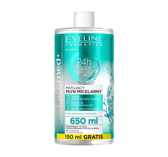 EVELINE FACEMED + MATTIFYING MICELLAR WATER 650ML