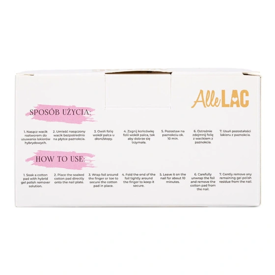 GEL LACK OFF FOIL WRAP NAIL REMOVER FOR HYBRID GEL REMOVAL 100 PCS