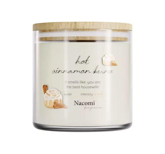 NACOMI FRAGRANCES SOY SCENTED CANDLE HOT CINNAMON BUNS 450G