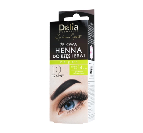 DELIA GEL HENNA FOR EYEBROWS AND EYELASHES BLACK 1.0